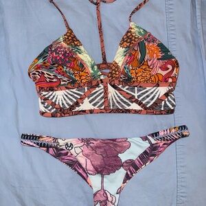 Maaji Multicolor Patterned Bikini Reversible Set